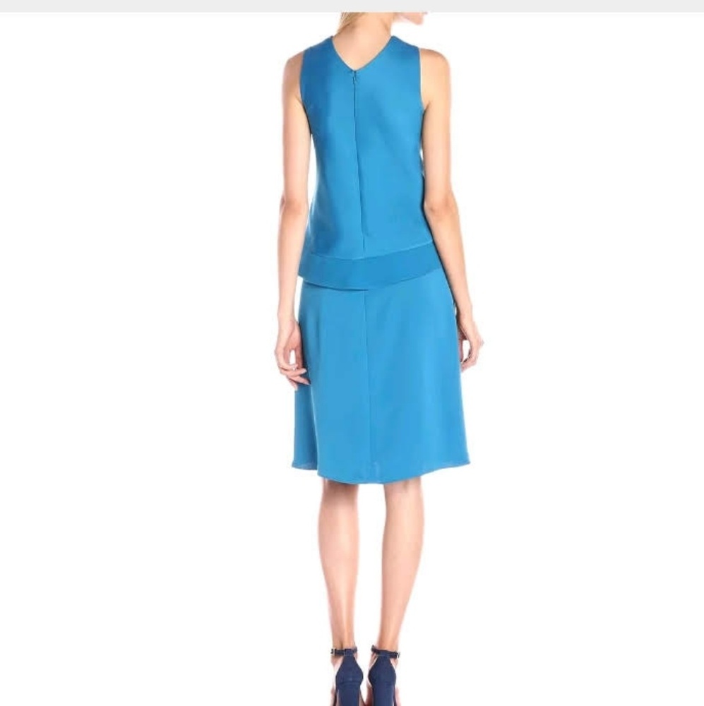 NWT ELLEN TRACY Gorgeous asymmetrical peplum top dress - Picture 5 of 7